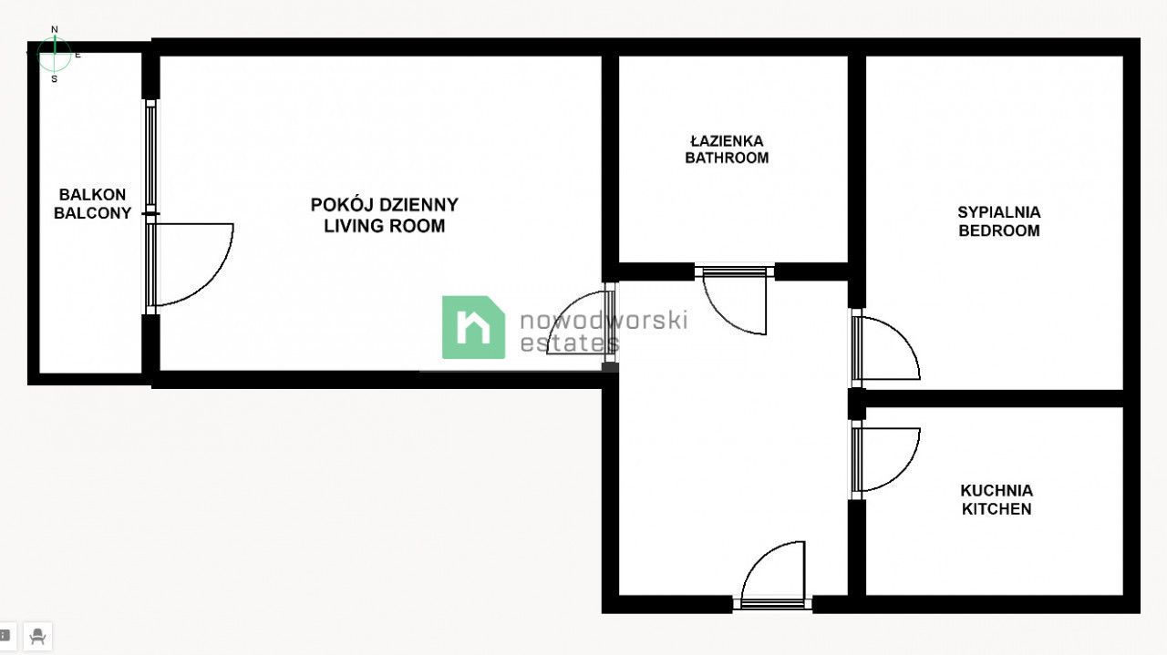 Nowoczesne mieszkanie 2-pokojowe | ul.Opolska - Mieszkanie - Wynajem - Wrocław, Krzyki / Księże Małe
