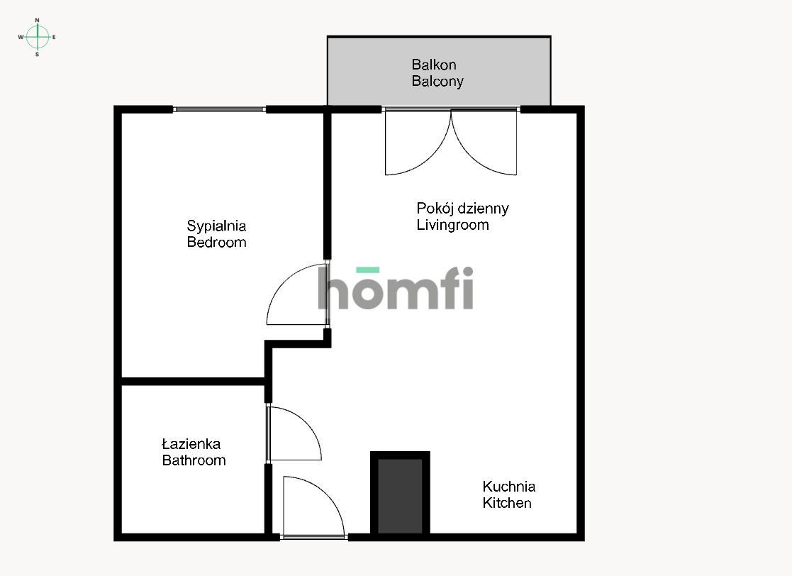 2 room apartment Komedy street - Apartment - Rent - Wrocław, Krzyki / Jagodno