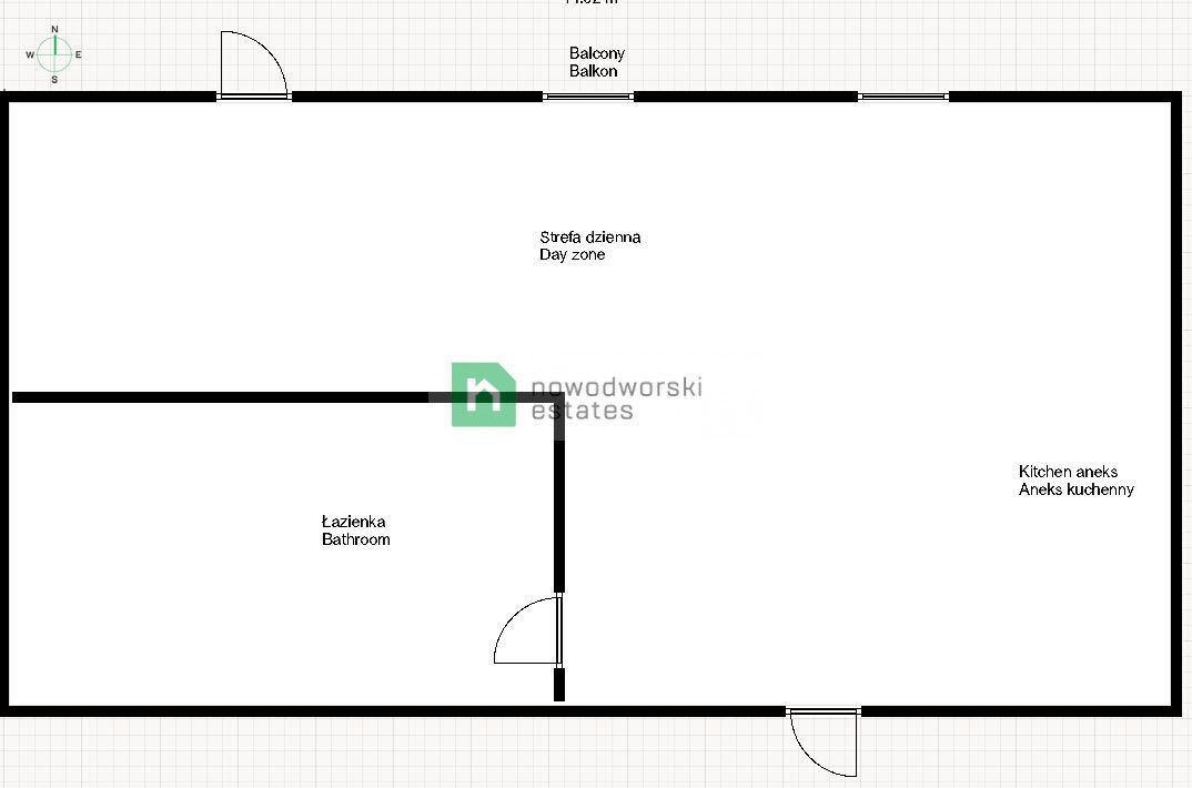 Beautiful studio with a terrace at the Grunwald Square - Apartment - Rent - Wrocław, Śródmieście / Plac Grunwaldzki