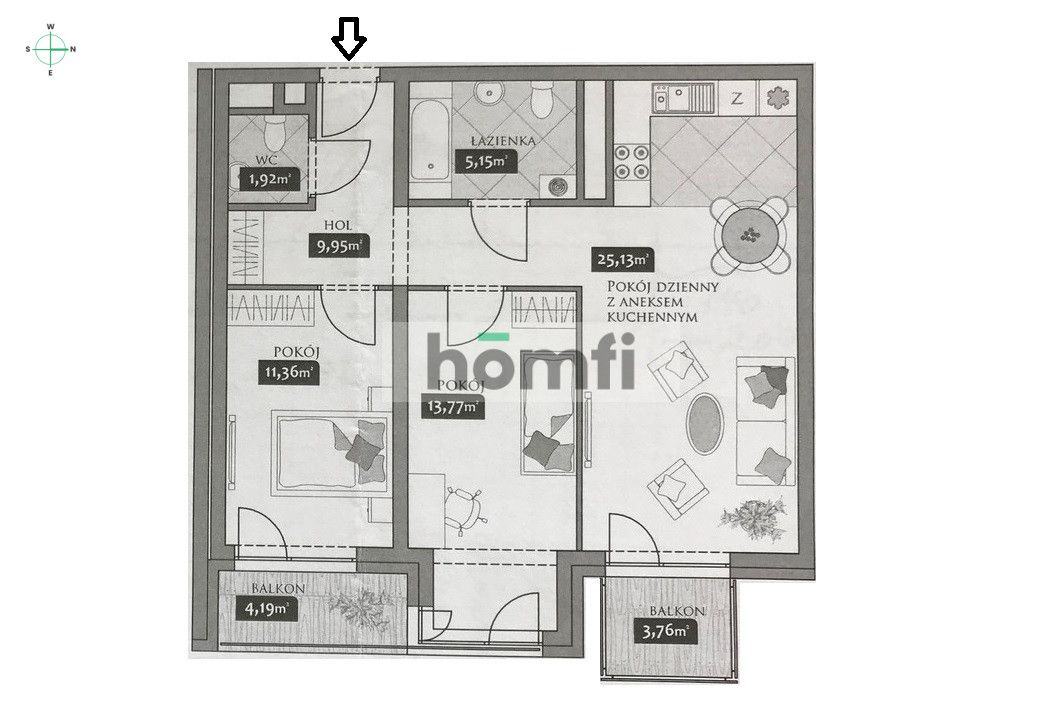 3 pokoje ul Dmowskiego, centrum miasta - Mieszkanie - Wynajem - Wrocław, Kępa Mieszczańska